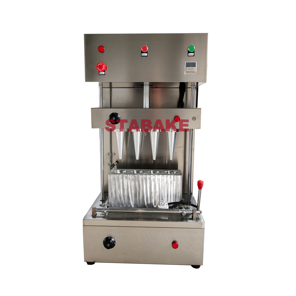 Commercial Cone Pizza Making Machine with Oven Cone Forming Shaping Machine for Sprial And Umbrella Cone 